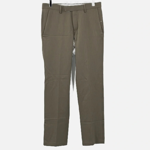 Kenneth Cole Reaction Flat Front Dress Pants in Tan - NWOT - Size 30 - Picture 1 of 6